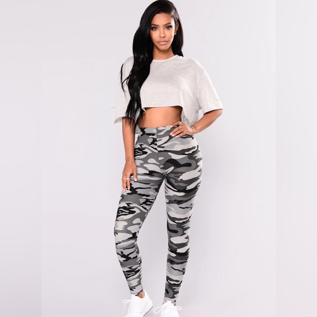 New Camo Basic Legging Grey
